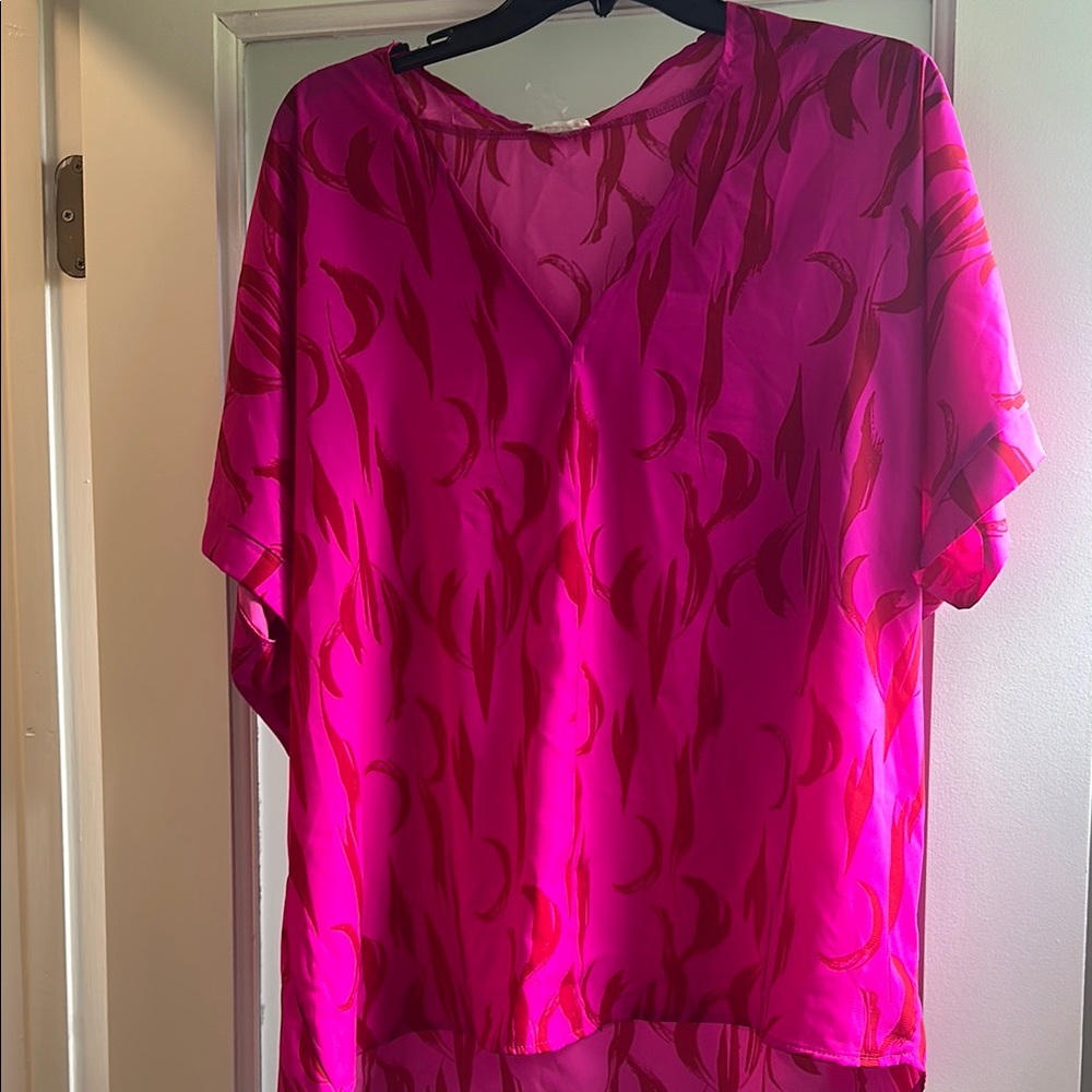 JODIFL Pink and Red Blouse